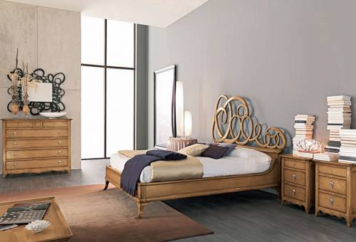 luxusní rustikální ložnice a postele