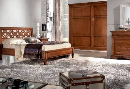 rustikální ložnice a postele